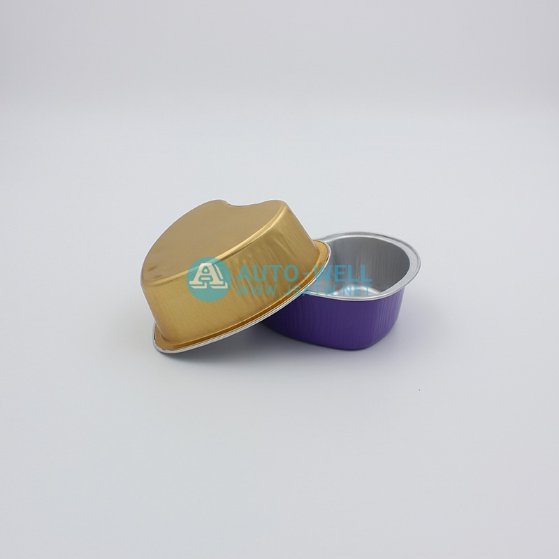 Heart-shaped aluminium foil container 100ML - 2