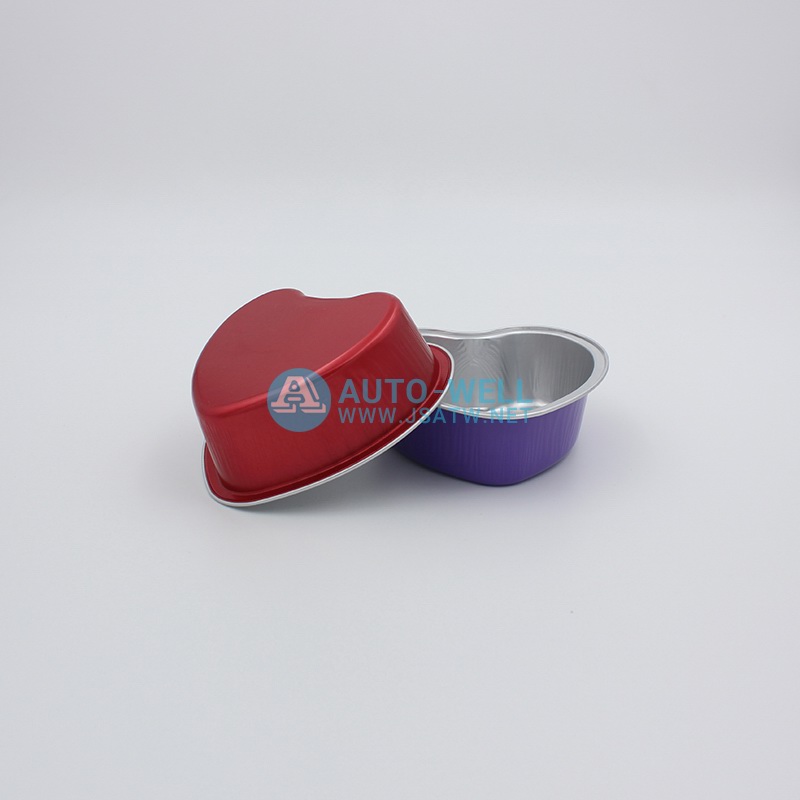 Heart-shaped aluminium foil container 100ML - 3