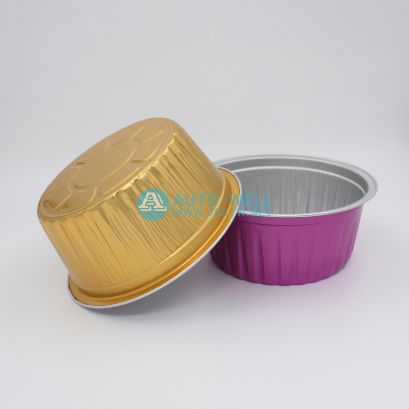 Colorful aluminium foil bowls with lid - 2